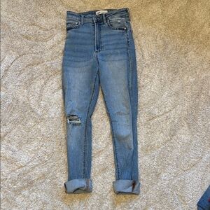 Zara high rise ankle skinny jeans